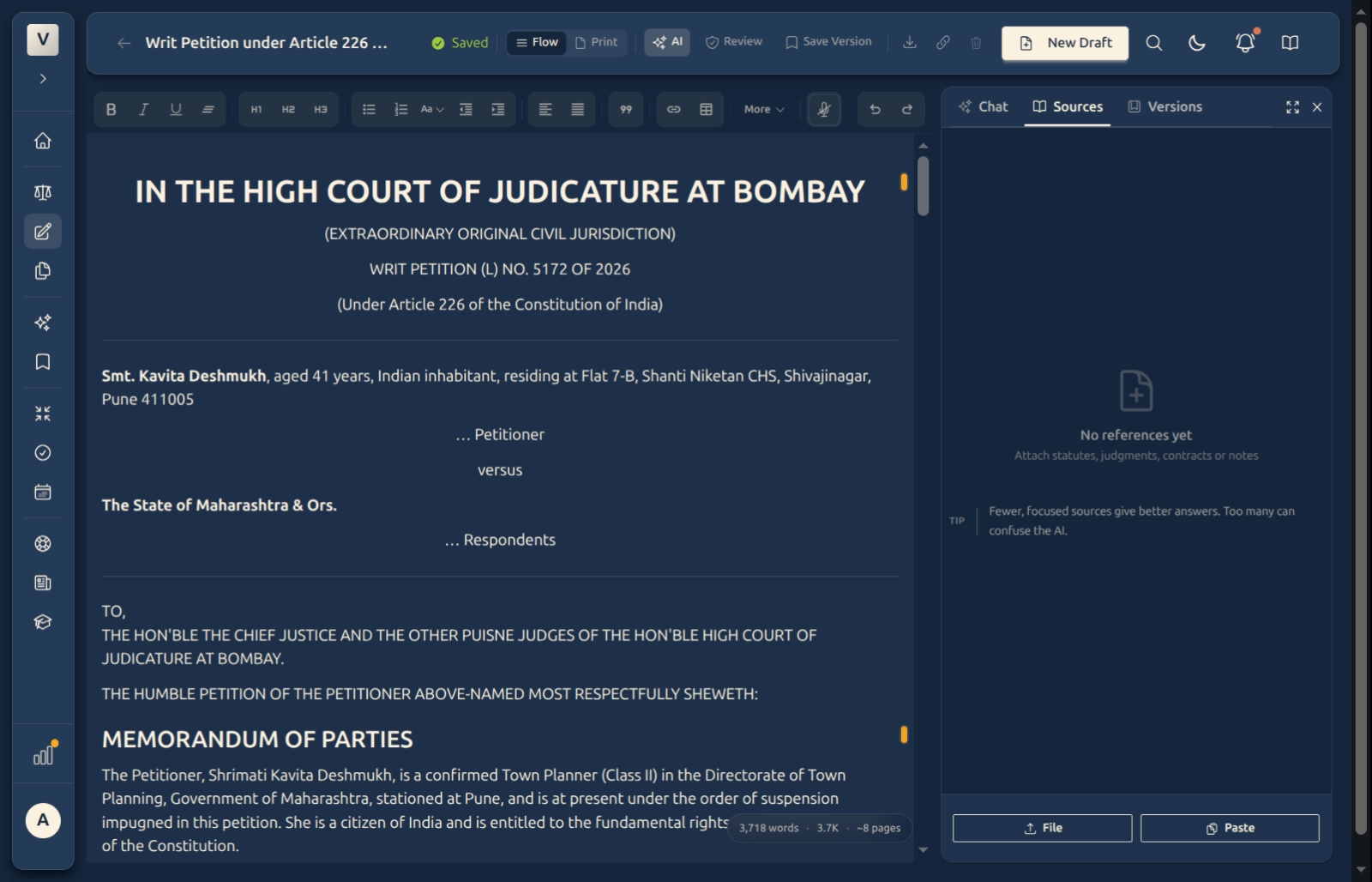 The Sources tab with File and Paste buttons